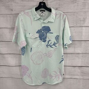 Nike SB Floral Print Short Sleeve Button‎ Up Shirt Pockets Skateboarding Small